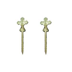 China ElectroPlating Zinc Coffin Screw 10# Funeral Hardware Cross Shaped Decoration on sale