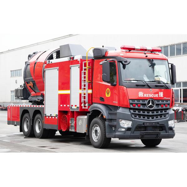 2000L Water Tank Mercedes-Benz 6*4 Positive and Negative Pressure Smoke Exhaust