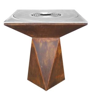 Pre Rusted Corten Steel Fire Pit For BBQ Outdoor Cooking