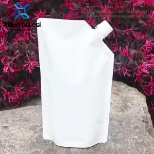 Quality Stand Pouch With Special Shape Laminated Materiel For Juice Or Water Or Wine Packing And So On for sale