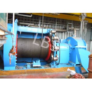 Integral Winch Drum Spiral Grooving Mounted on Marine Platform