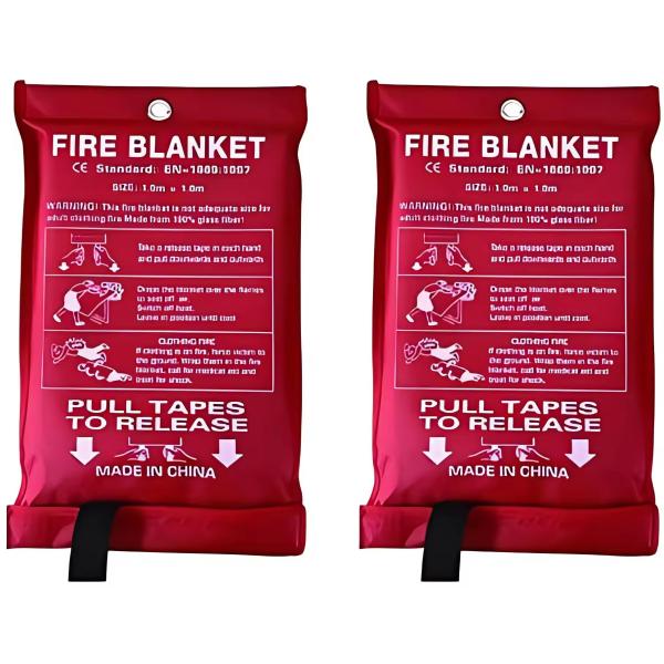 Custom Fiberglass Secucaptain Anti Emergency Fire Blanket 1*1m Home Kitchen Fire Proof Retardant Extinguish Blanket Manu