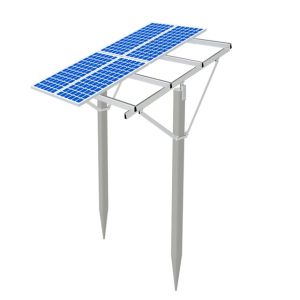 Ground Aluminum Single Pole Solar Structure 1MW With Concrete Foundation