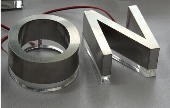 Buy Customized brushed stainless steel letter small acrylic led backlit channel at wholesale prices