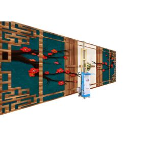 2880dpi 3d Wall Painting Printer , Fixed Wheel Wall Mural Printing Machine