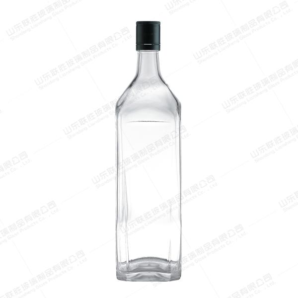 Rubber Stopper 100ml 250ml 500ml 750ml Plain Classic Transparent Glass Liquor Bottle