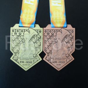 China Indonesia city running competition medal customization, production of Marathon Medal of Honor, antique bronze medal on sale