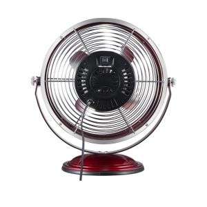 9" Retro Metal Table Fan Merlot Colored Wind Machine 20 Watt 2 Speed