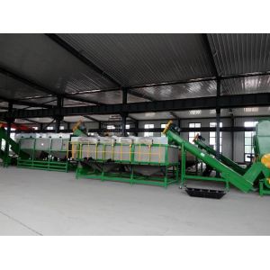 1000kg/h PE mulching film crushing washing and recycling machine