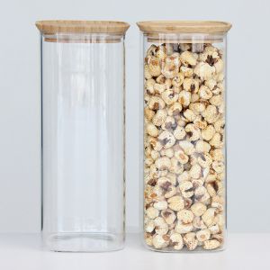 High Borosilicate Glass Coffee Jars Canister With Lids 1600ml