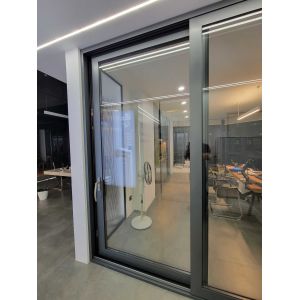 Silver / Black / White Aluminium Sliding Doors Powder Coated