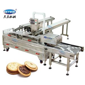 Stainless Steel Full Automatic Biscuit Sandwich Machine With Multiplier