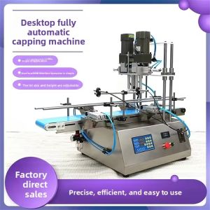 High Quality Desktop Electrical Cap Vial Screw Semi Automatic Beverages Bottle