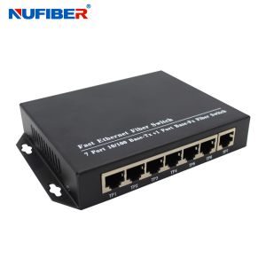 7 RJ45 +1 fiber port SC/FC/ST Optional TX To FX Fiber Ethernet Switch Store