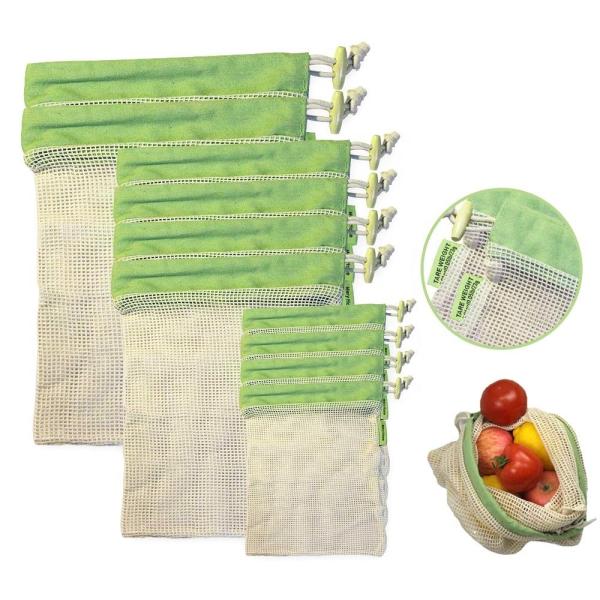 Buy Bpa Free Biodegradable 18x12" Organic Cotton Mesh Bag at wholesale prices