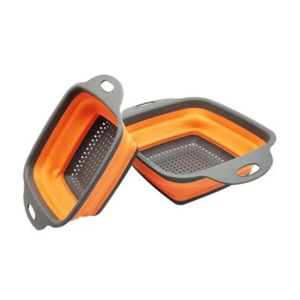 Food Grade Colander 24.5x18.5cm Silicone Storage Baskets Collapsible Kitchen