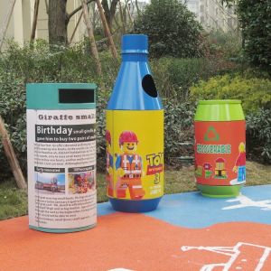 China Outside Powder Coating 50gal Multi Compartment Trash Can on sale