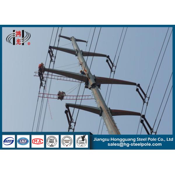 Buy 10-220KV Steel Transmission Poles For Electrical Distribution Over Headline Project Q235 at wholesale prices