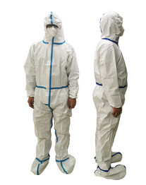 China White Disposable Protective Coveralls Anti Virus ,  Safety Protective Clothing on sale