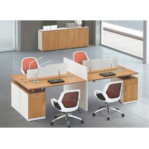 Quality modern 4 seat office workstation furniture in warehouse in Foshan for sale