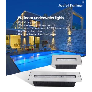 IP68 Underwater Lighting RGB Color Stainless Steel 316L 6*2W DC24V DMX 512