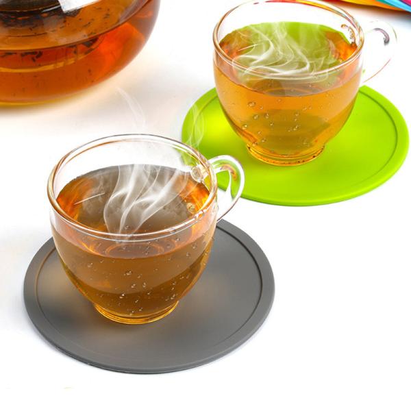 Buy Oem Logo No Spills Round Custom Silicone Coasters at wholesale prices