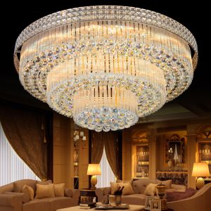 Crystal Led Modern Lighting Round Hanging Chandelier Pendant Lights