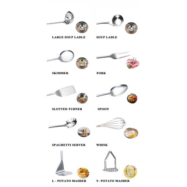 Stainless Steel Cooking Utensils Set Essential Kitchen Gadget for Fruits Vegetables