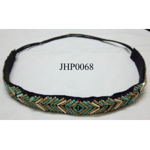 beaded & plaited hair band