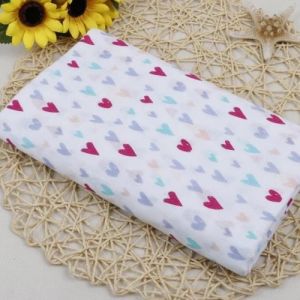 Custom Swaddle Printed Muslin Fabric Striped Pattern Plain Style