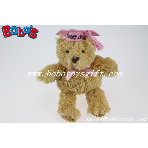 Buy 6" Plush Education Teddy Bear With Pink Crazy Hats at wholesale prices