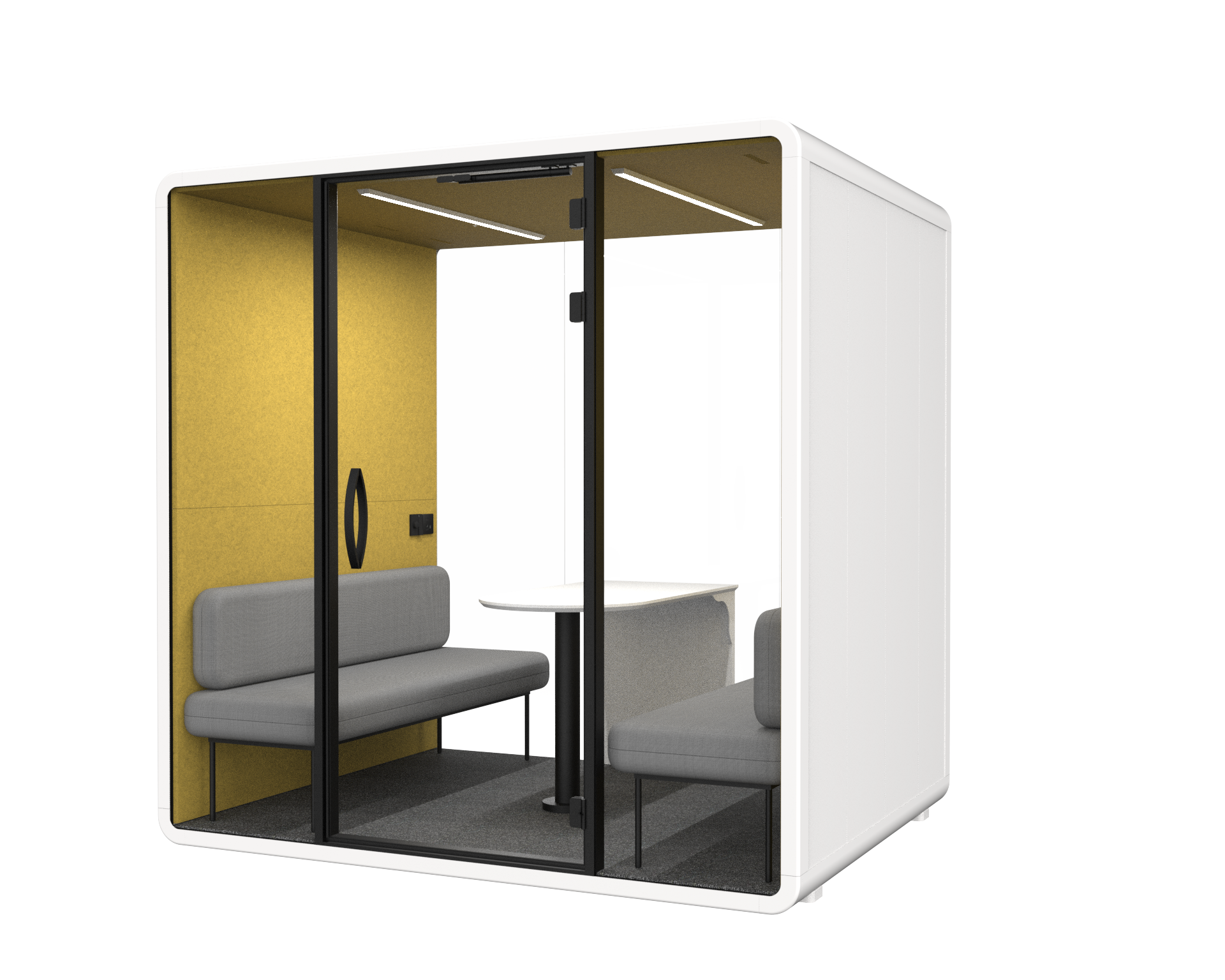 Small Aluminum Metal Prefabricated Telephone Booth, Modular Micro Customized