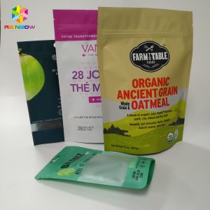 Colorful Stand Up Pouch Bags Matt Surface With Top k Tear Notches