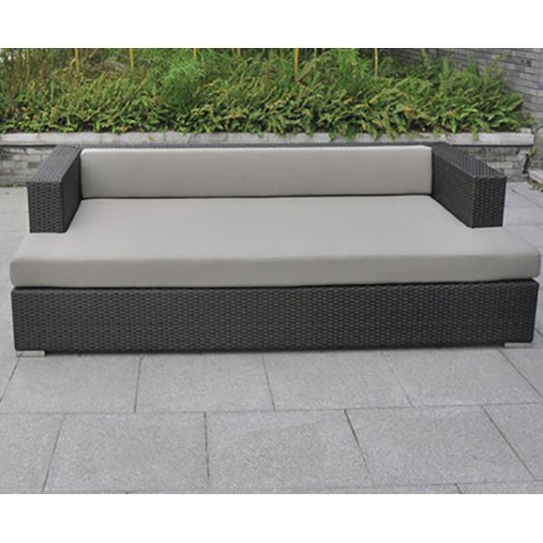 Pe Rattan Sectional Sofa Indoor Furniture Sofa Wrought Iron Sofa Lunge Sunbed Bed Set