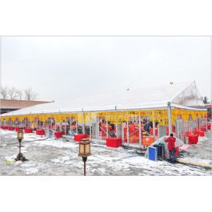 800 Seater Fabric Gala Dinner Outdoor Party Tents Clear Roof Marquee 25X50 M