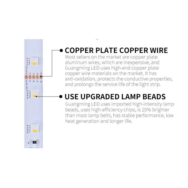 24VDC 190-210lm 463nm 7.2W SMD RGB LED Strip Light