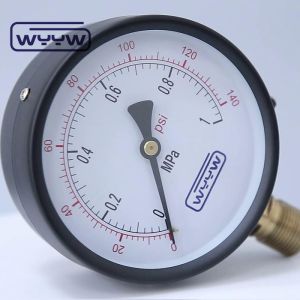 100mm Water General Commercial Pressure Gauge Manometer Bottom Mount