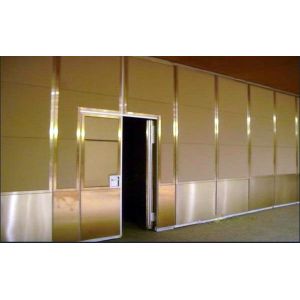 Sliding Hanging Track Roller Acoustic Partition Wall Plywood , Fabric , Leather
