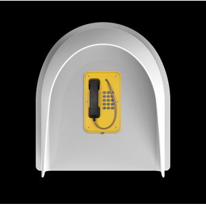 Column Mouting Acoustic Phone Booth Impact Resistant Acoustic Telephone Hood