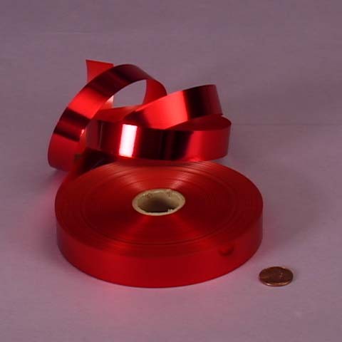 Mirror Metallic Or Iridescent Laminated Polypropylene PP Ribbon Packed 50Y Per
