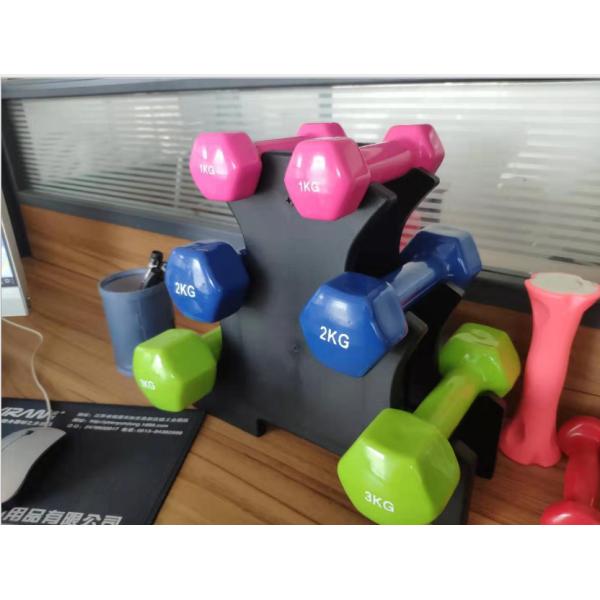 2KG Hex Dumbbell, Plastic Dip Dumbbell,Small Dumbbells for Slimming Fitness women yoga