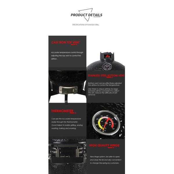 Pizza Owen Grill Heat Diffuser Stone Kamado Grill Gas Set Kitchen Ceramic Yixing Kimstone Series Outdoor CAST IRON AGA