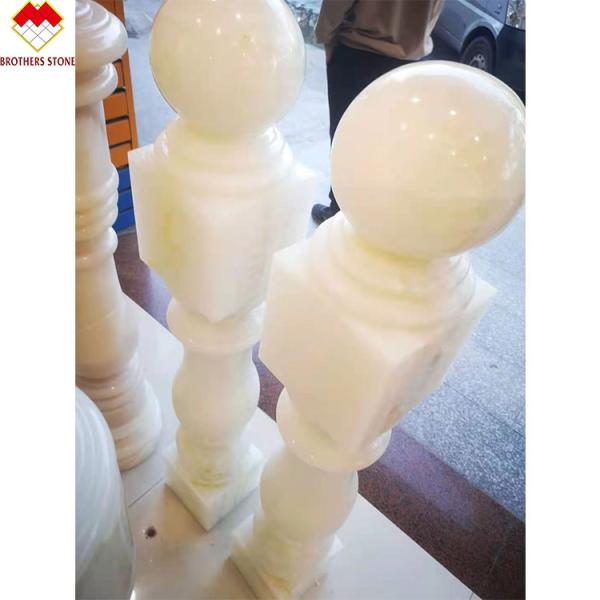 Elegant White Onyx Marble Stone Baluster for Stair Decor in North and Latin America