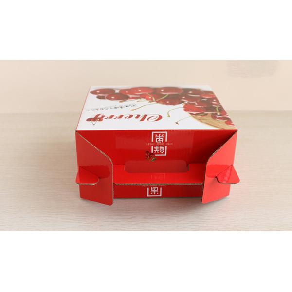 4 Color Printing Custom Corrugated Boxes 22X18X0.4 Cm For Fruit Packaging