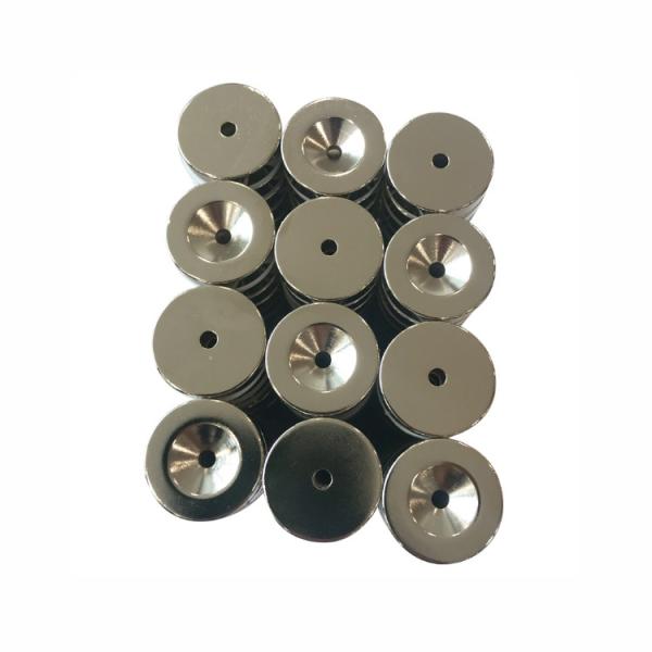 Buy Strong Ring Countersunk NdFeB Neodymium Magnet With Screw Holes N42 at wholesale prices