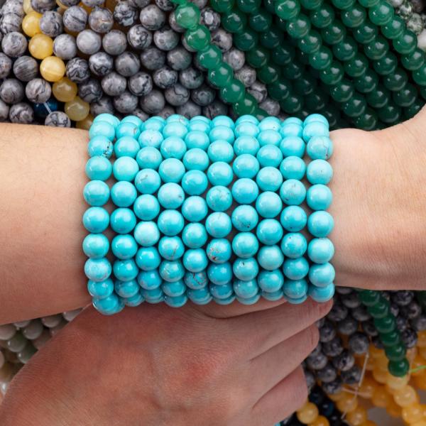 Turquoise Loose Bead Strands Semi Precious Stone Crystal Gemstone for DIY Jewelry Making