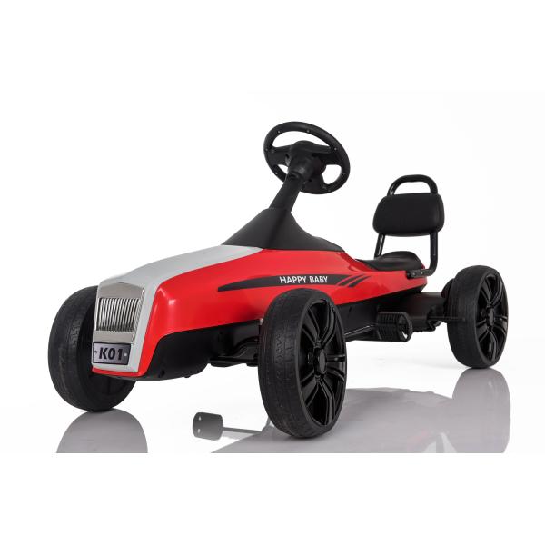 5-7 Years Old Unisex Children's Pedal Go-Kart Car with Adjustable Front and Rear Seats