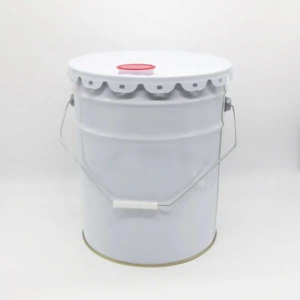 Buy Custom Logo Leak Proof Cylindrical Iron Tinplate Pail With Lid For Chemical Liquid Storage at wholesale prices