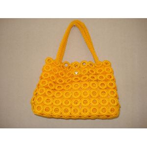 Crochet Yellow WOmen Fashion Bag handbag tote purse shoulder bag