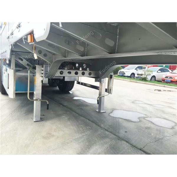 Three Axles Aluminum Livestock Trailers / Stake Bed Trailer With Four Main Beam